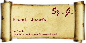 Szandi Jozefa névjegykártya